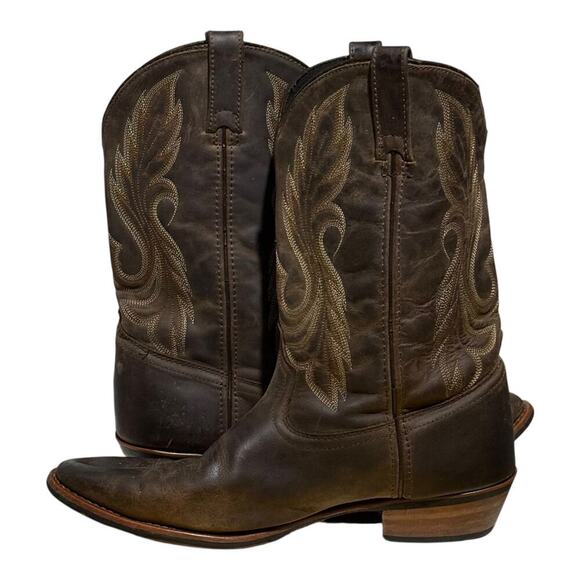 Laredo 68373 Western Cowboy Boots Leather Brown Embroidered Men's Size 12 EW - Picture 6 of 8